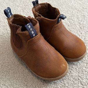 Toddler brown booties